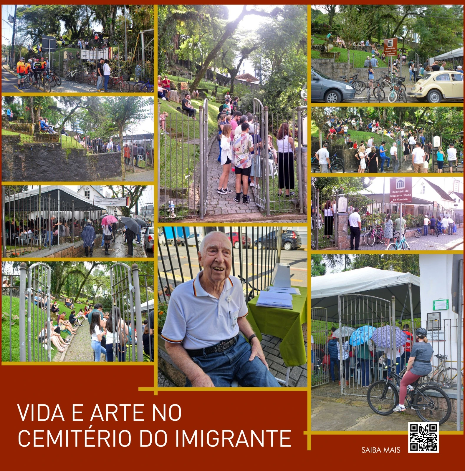 Exposição traz painéis para o muro do Cemitério do Imigrante